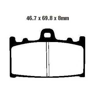 PLAQUETTES DE FREIN FA158HH KAWASAKI SUZUKI HUSABERG EBC