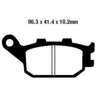 PLAQUETTES DE FREIN FA174 HONDA KAWASAKI SUZUKI YAMAHA EBC