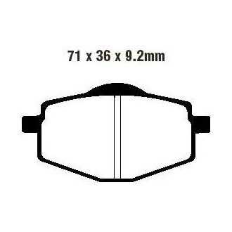 PASTILHAS DE TRAVÃO FA101R YAMAHA TENERE 600 660 XT 600 350 DT 125 EBC